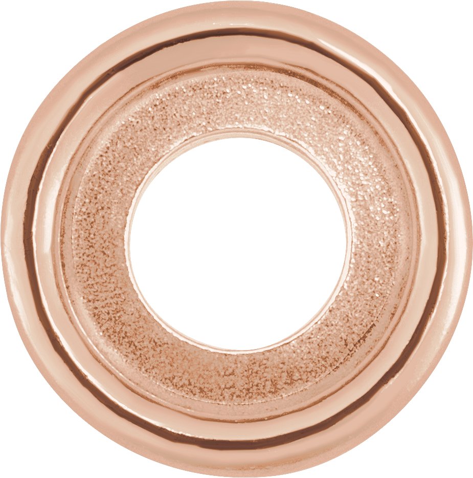 Round Bezel-Set Rose-Cut Earring Setting
