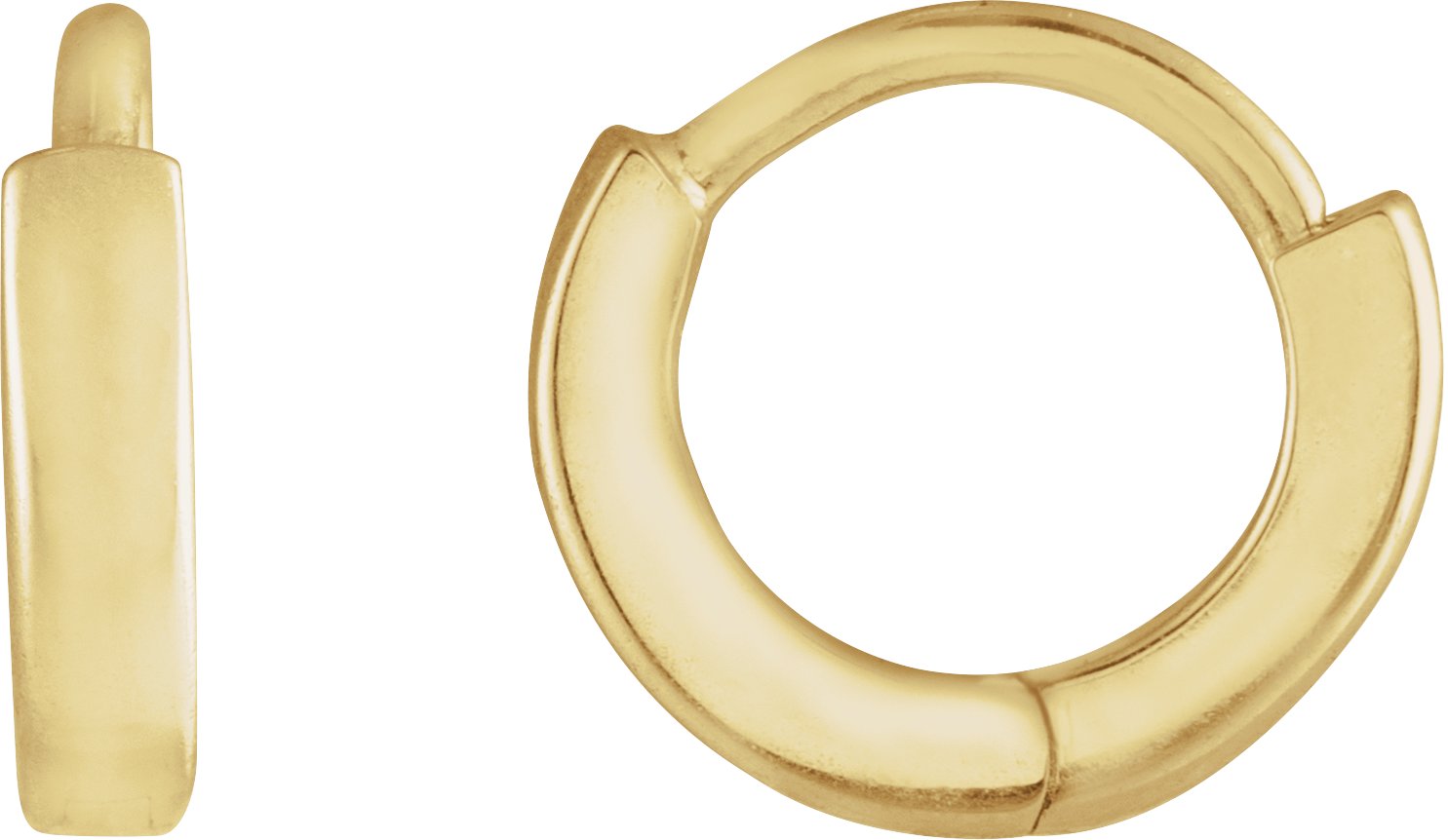 14K Yellow Hinged 8 mm Hoop Earring