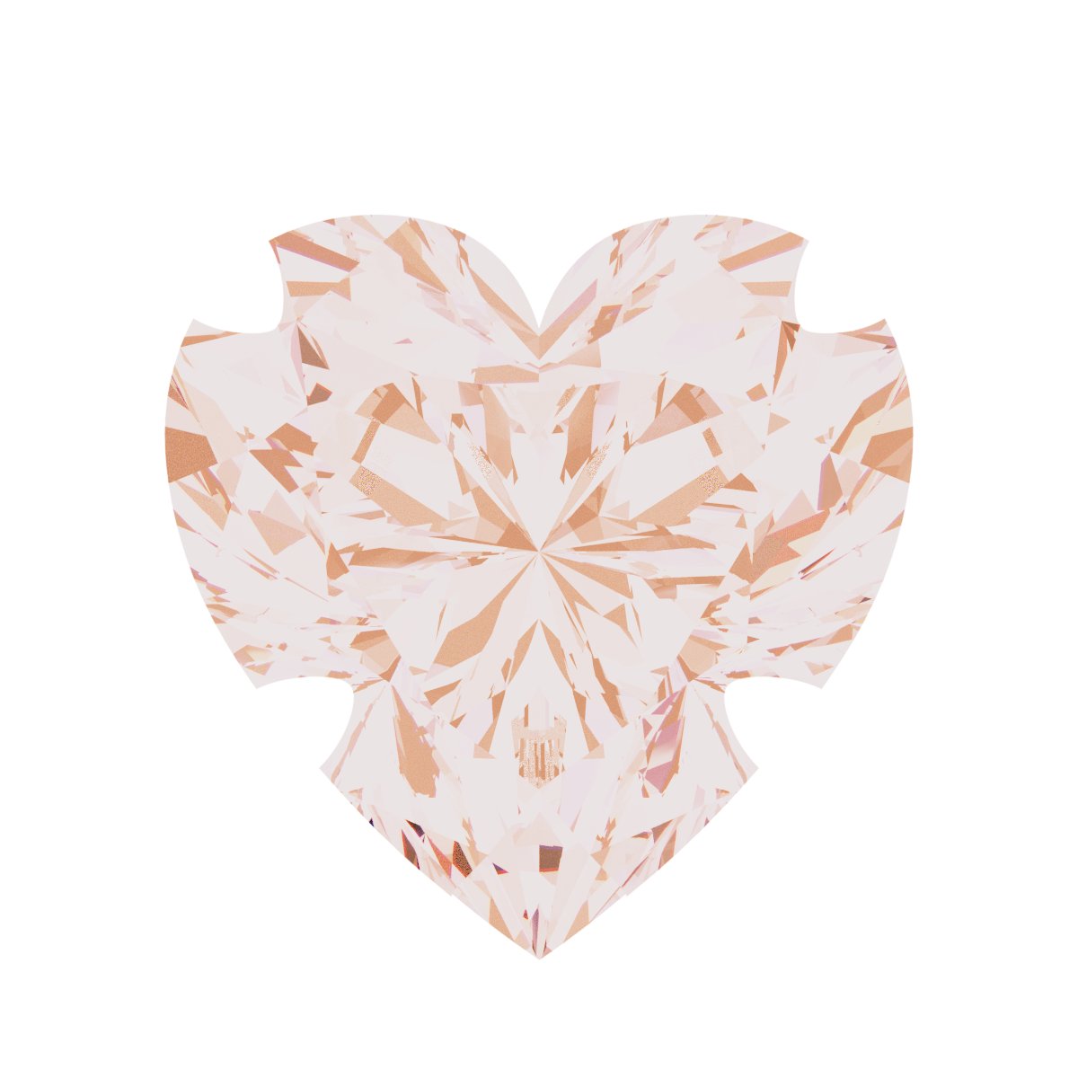 14K Rose 5/8 CT Lab-Grown Diamond Necklace Center