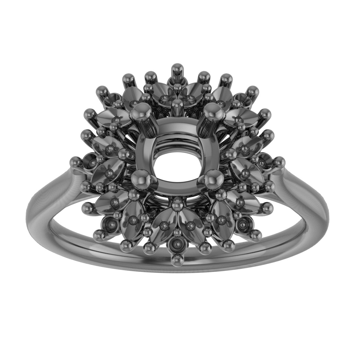 5.8 mm Round Engagement Ring Mounting view 3