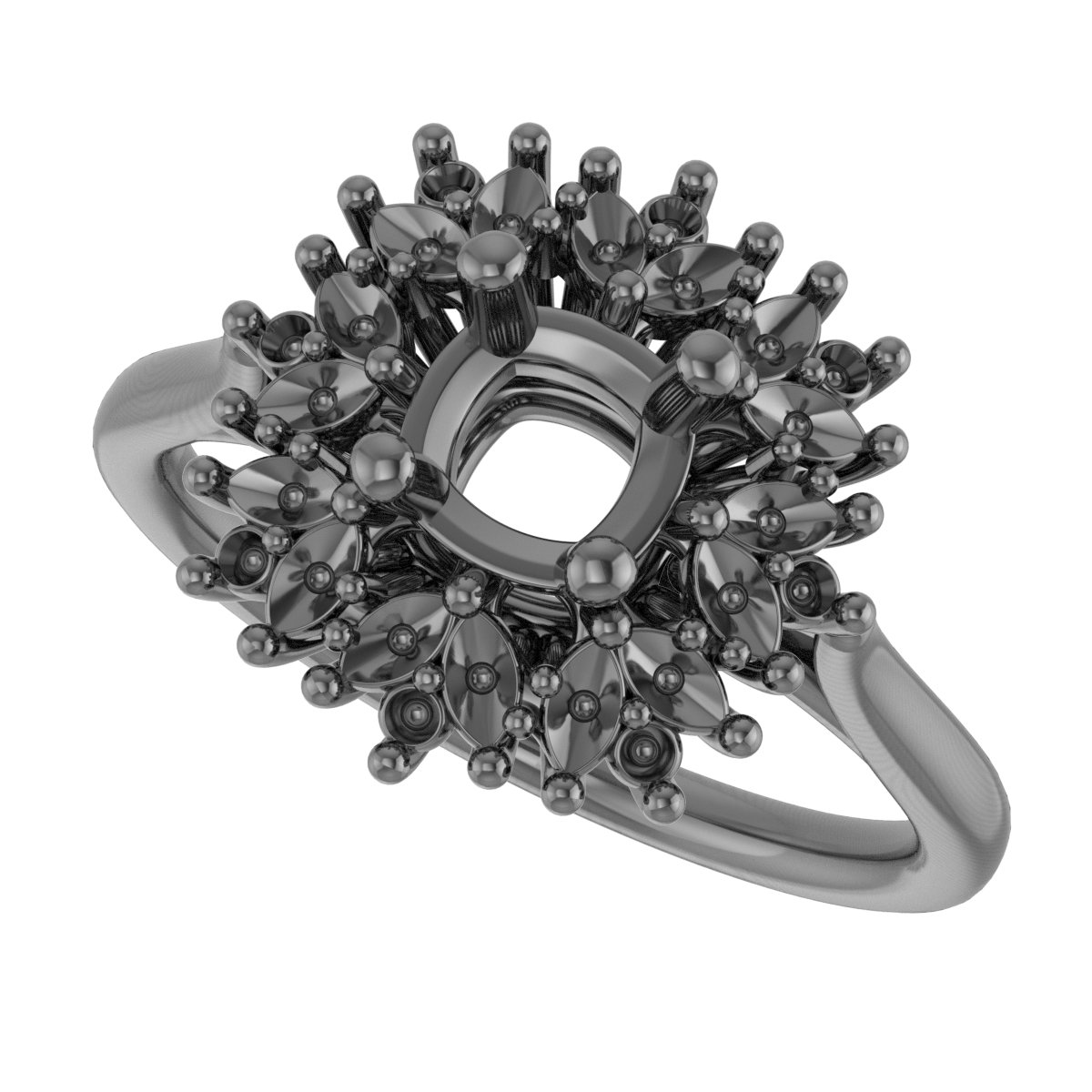 5.8 mm Round Engagement Ring Mounting view 5