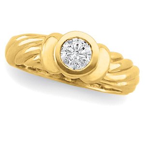 14K Yellow .50 CTW Diamond Round Engagement Ring Ref 295951