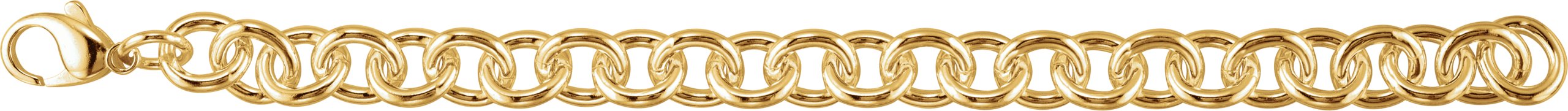 14K Yellow Gold-Filled 10 mm Cable 7 1/2 Chain