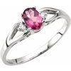 Pink Tourmaline 6 x 4mm and Diamond Ring .02 CTW Ref 932115