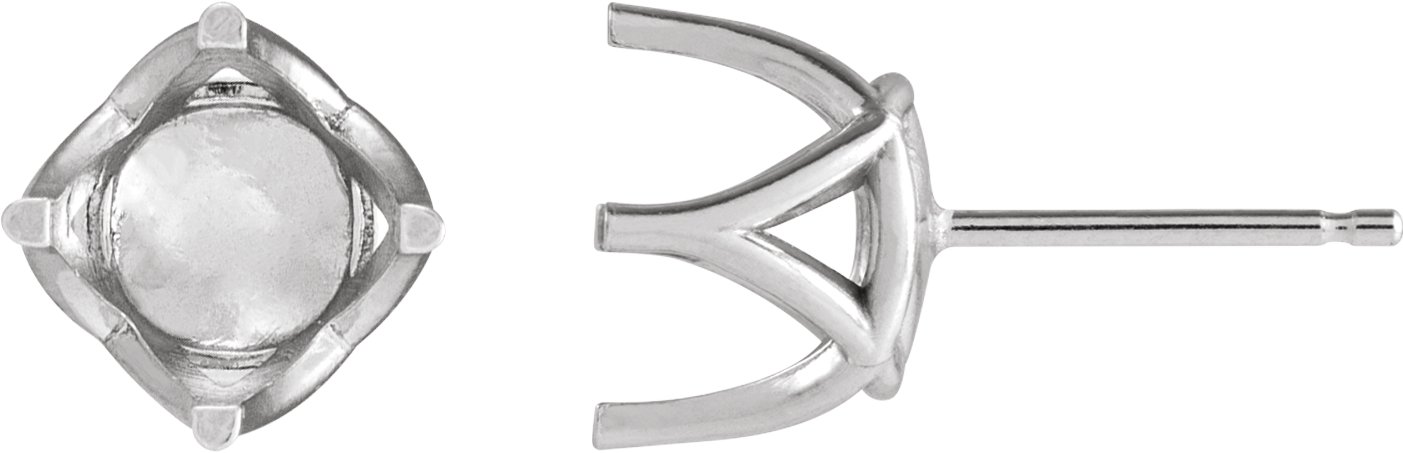 Round 4-Prong Stud Earrings