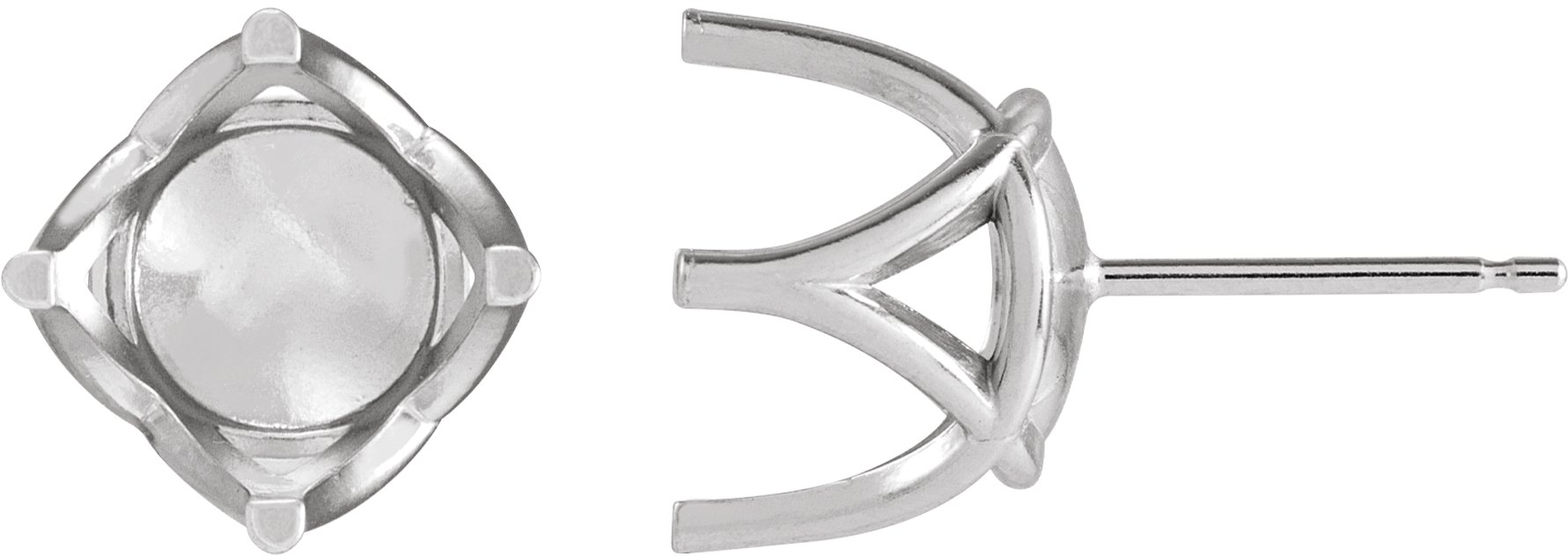 Round 4-Prong Stud Earrings