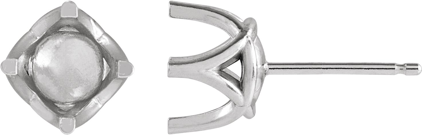 Round 4-Prong Stud Earrings
