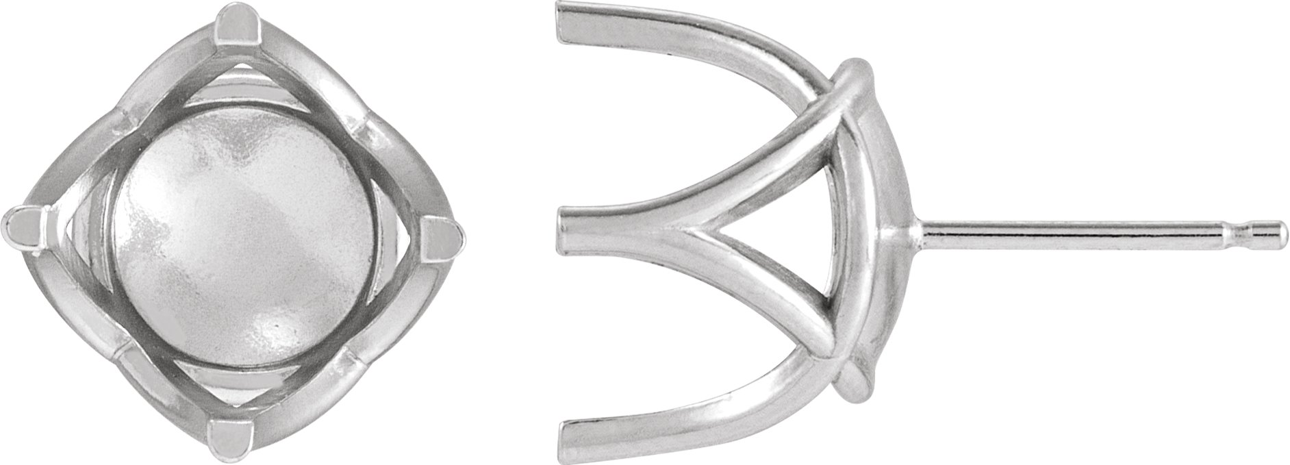 Round 4-Prong Stud Earrings
