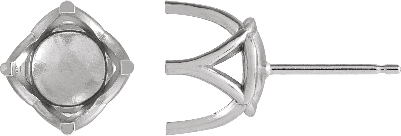 Round 4-Prong Stud Earrings