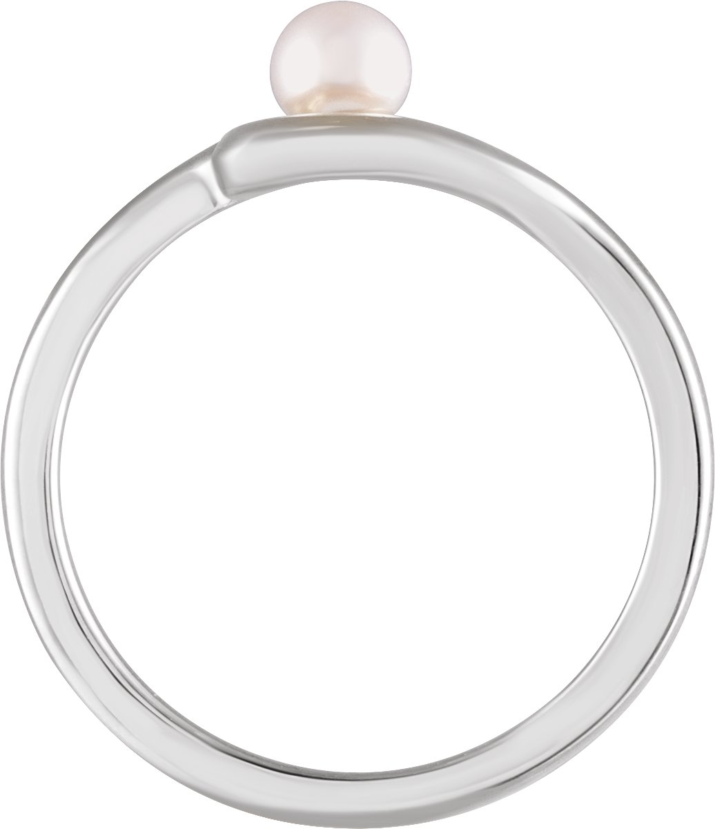 Alternative view of Freeform Pearl Ring