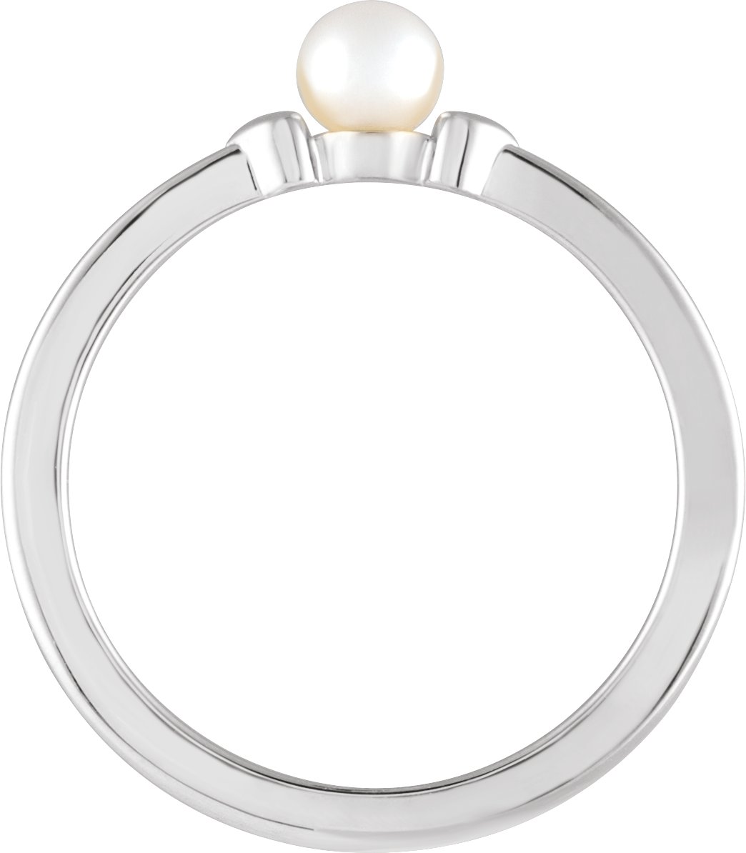 Alternative view of Heart Pearl Ring