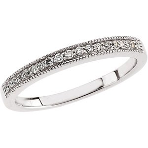 Platinum .125 CTW Diamond Matching Band Ref 187403