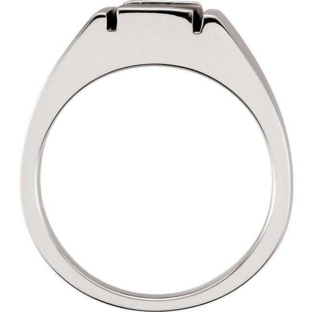 Sterling Silver Onyx Bezel-Set Ring
