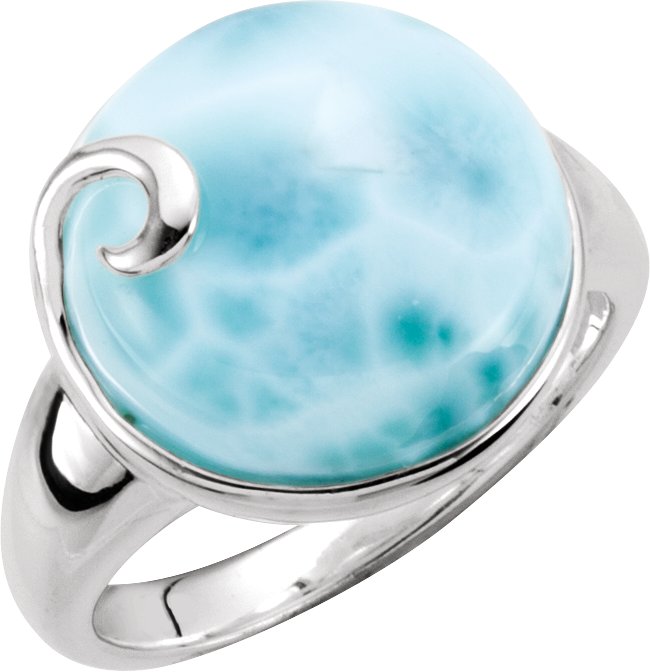 Sterling Silver Larimar Ring Size 11 Ref 11910598