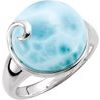 Sterling Silver Larimar Ring Size 11 Ref 11910598