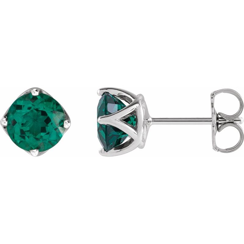 Round 4-Prong Stud Earrings