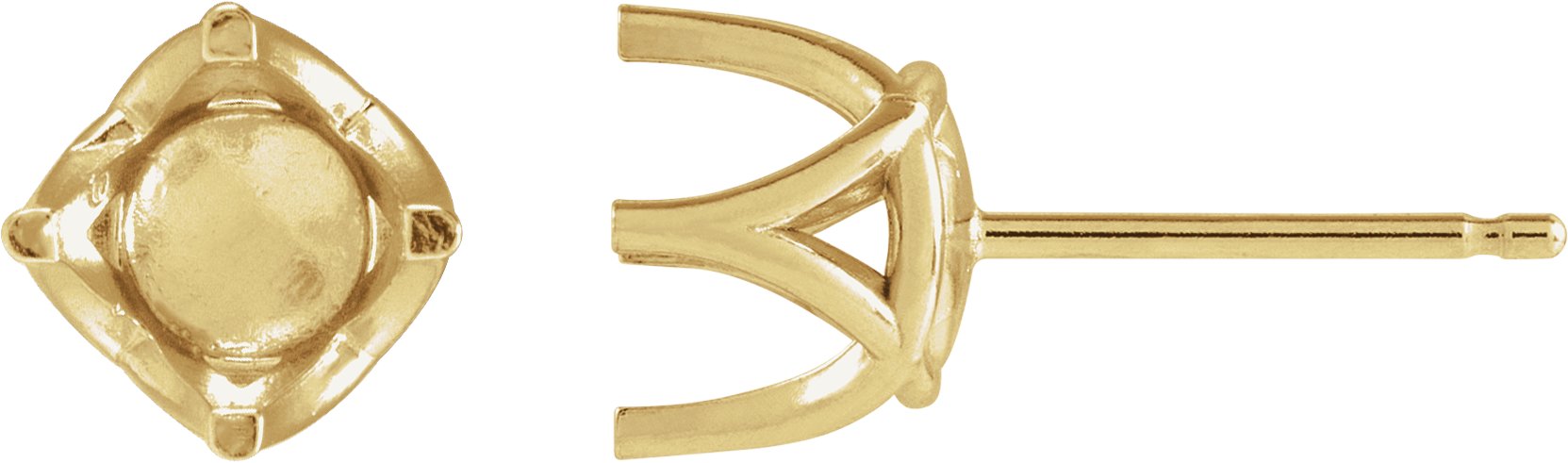 Round 4-Prong Stud Earrings