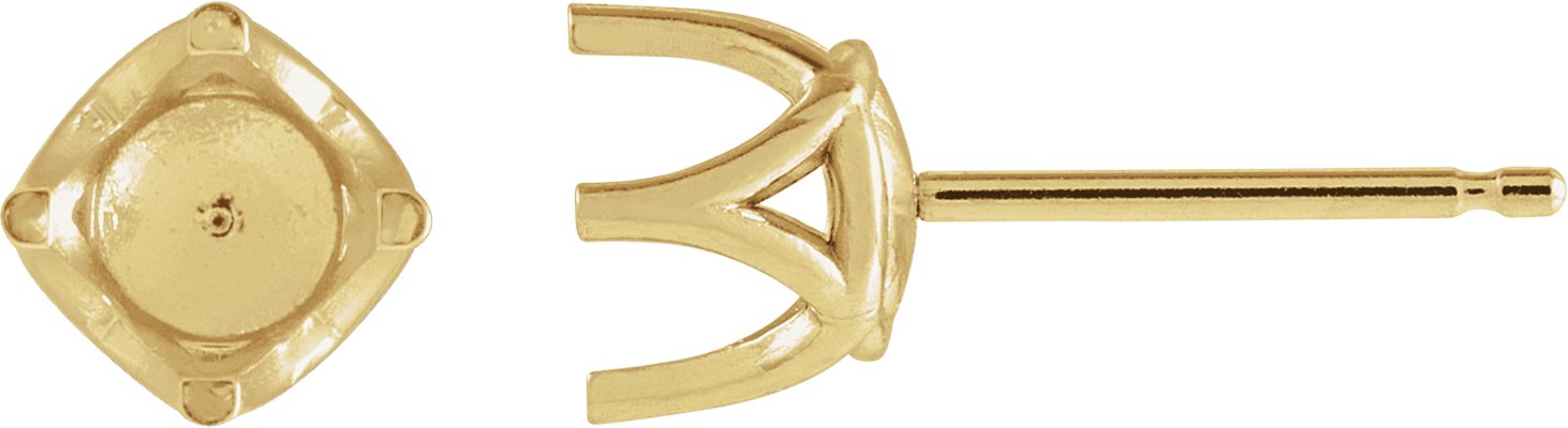 Round 4-Prong Stud Earrings