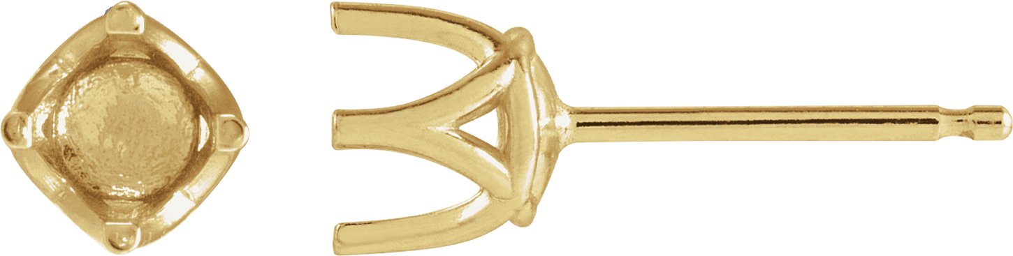 Round 4-Prong Stud Earrings