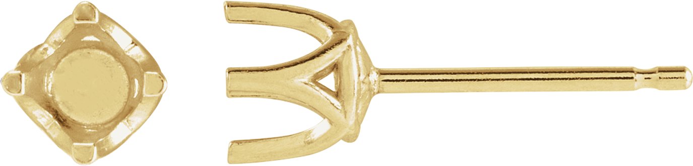 Round 4-Prong Stud Earrings