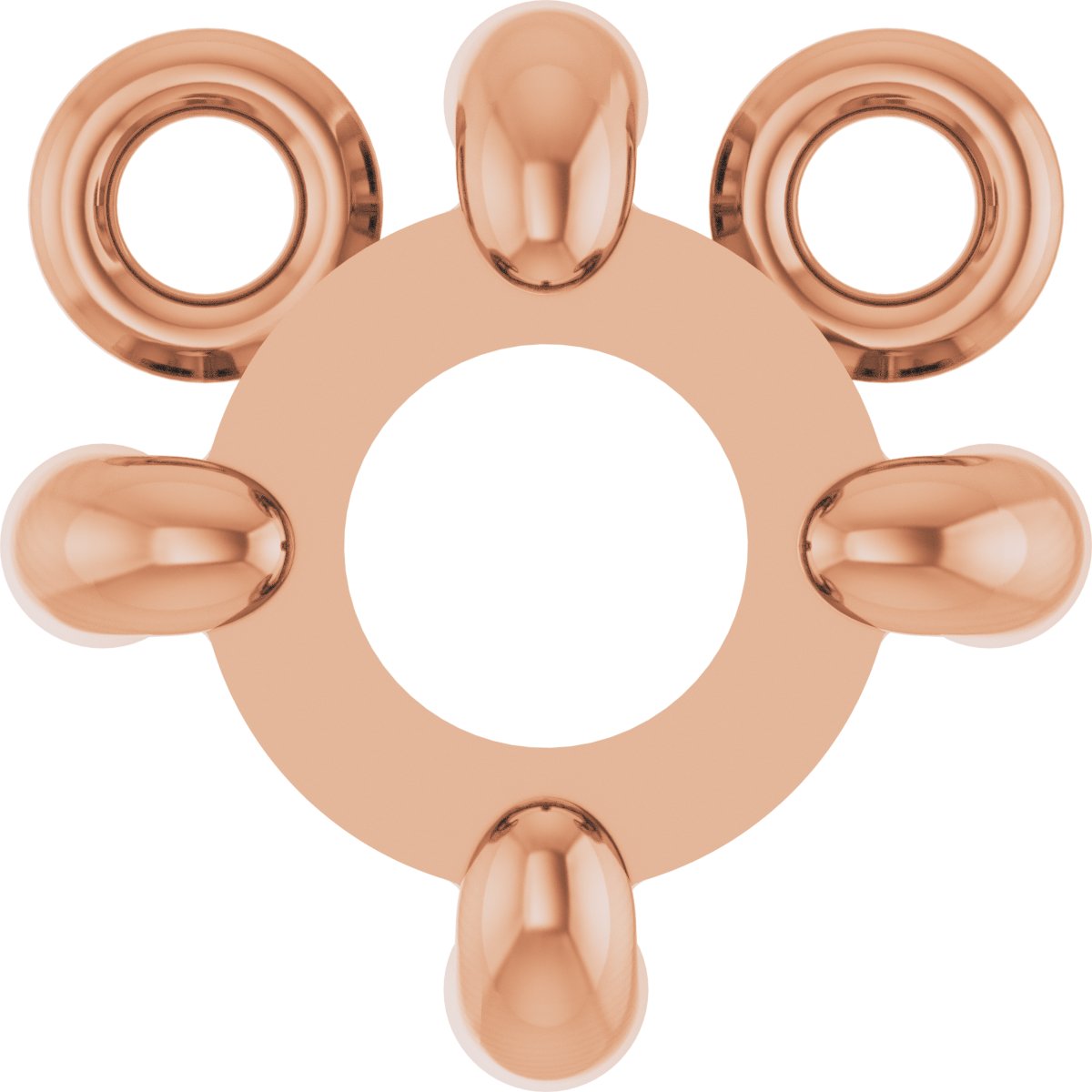 Round 4-Prong Rose-Cut Necklace Center