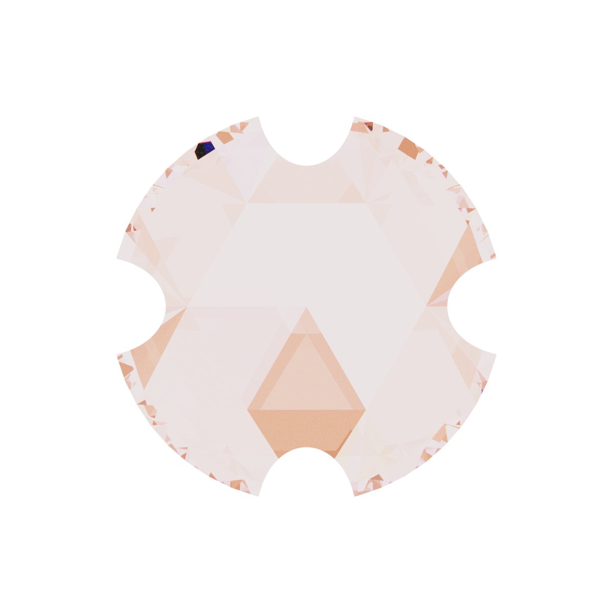 Round 4-Prong Rose-Cut Necklace Center
