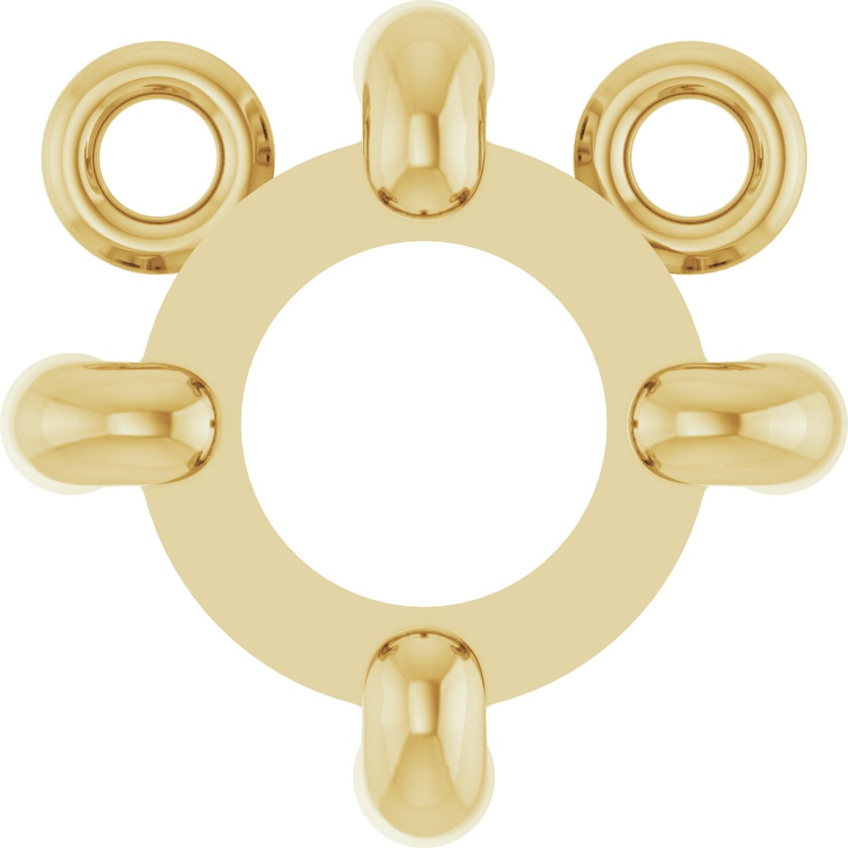 Round 4-Prong Rose-Cut Necklace Center