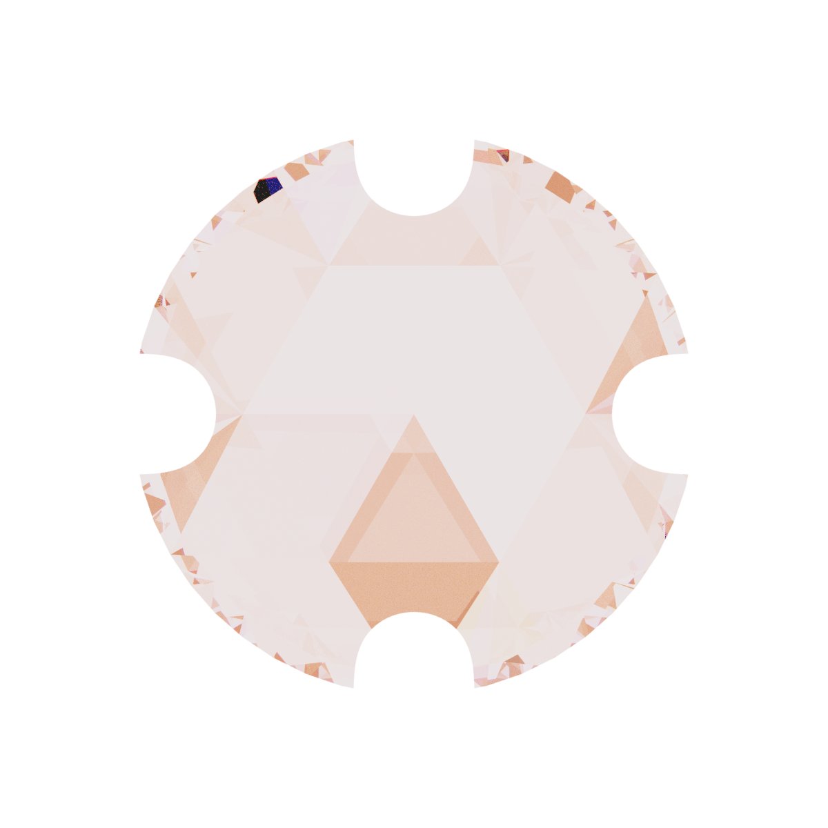 Round 4-Prong Rose-Cut Necklace Center