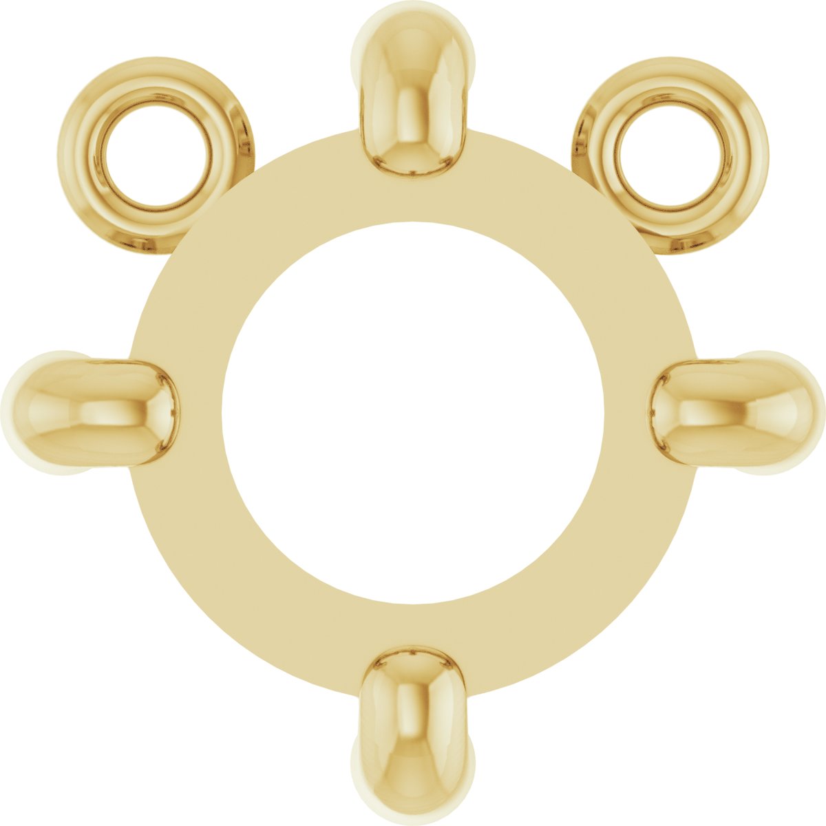 Round 4-Prong Rose-Cut Necklace Center