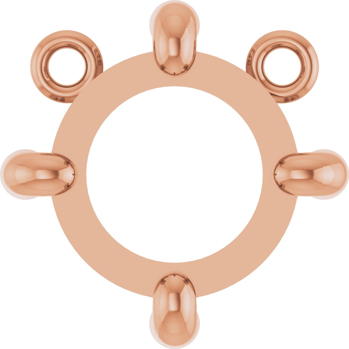 Round 4-Prong Rose-Cut Necklace Center
