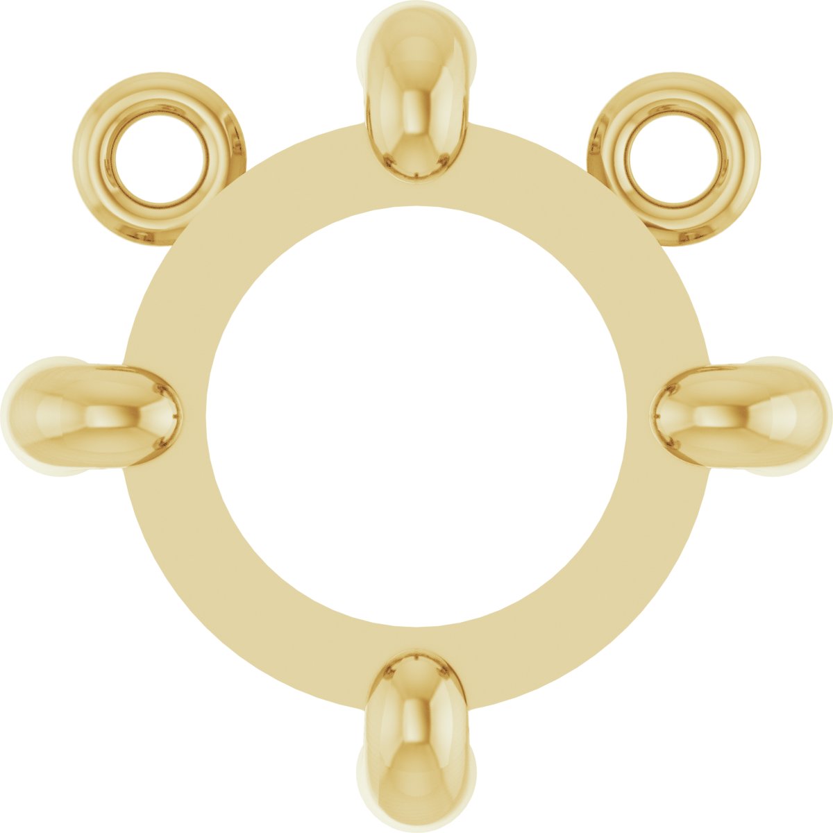 Round 4-Prong Rose-Cut Necklace Center