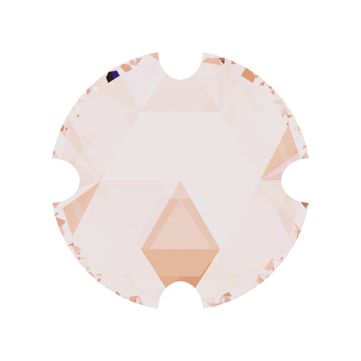 Round 4-Prong Rose-Cut Necklace Center