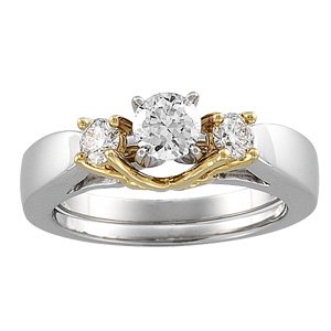 14K White and Yellow .33 CTW Diamond Ring Enhancer Ref 74694