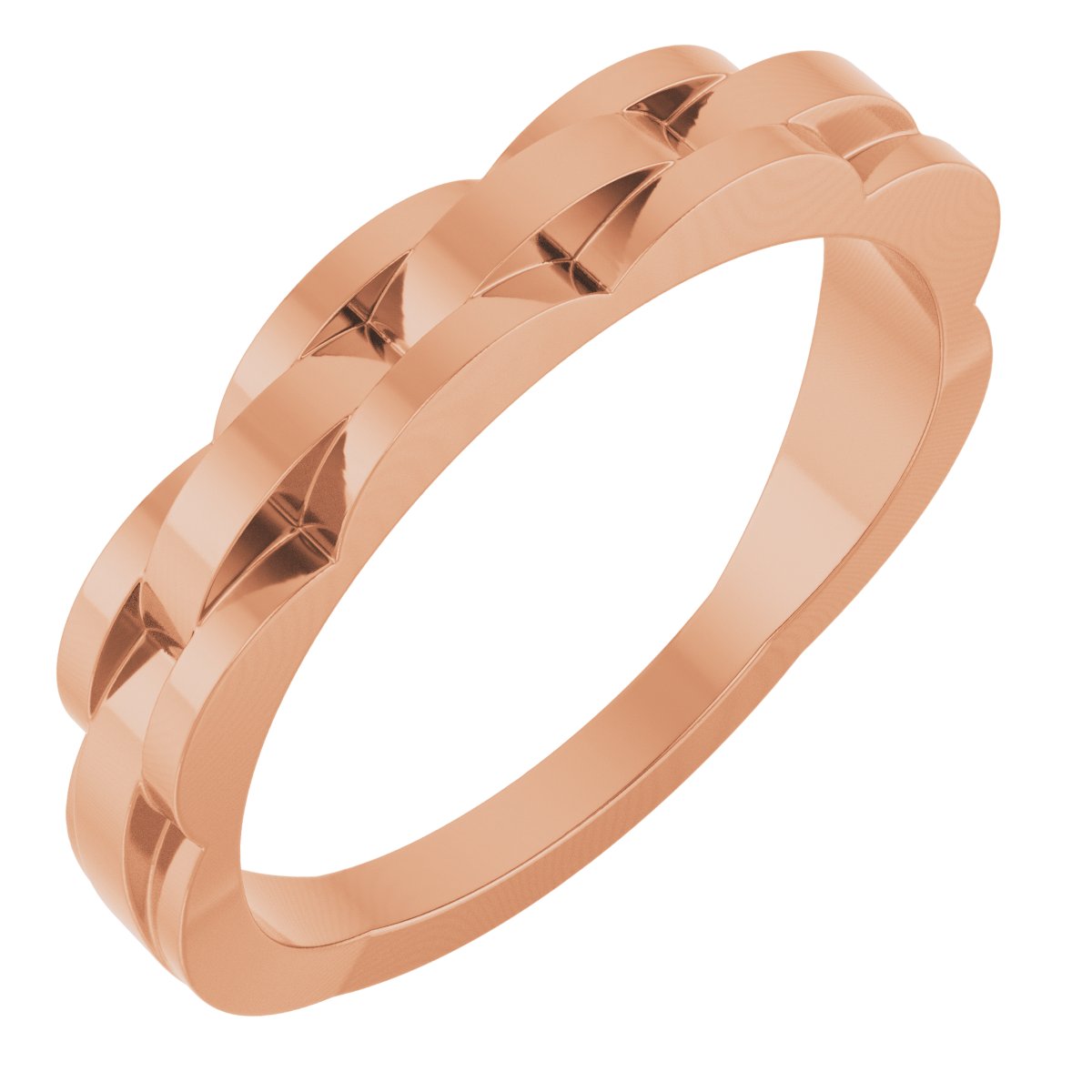 14K Rose Chain Link Ring Ref 22391613