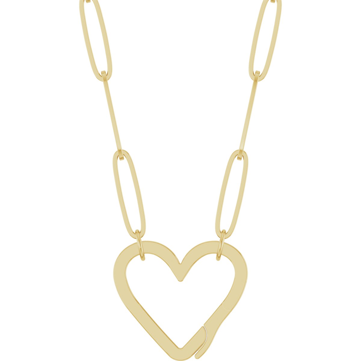 14K Yellow Heart Charm 18" Necklace