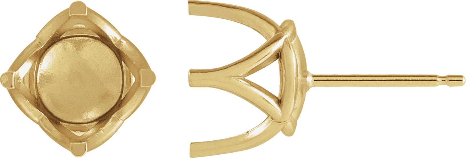 Round 4-Prong Stud Earrings