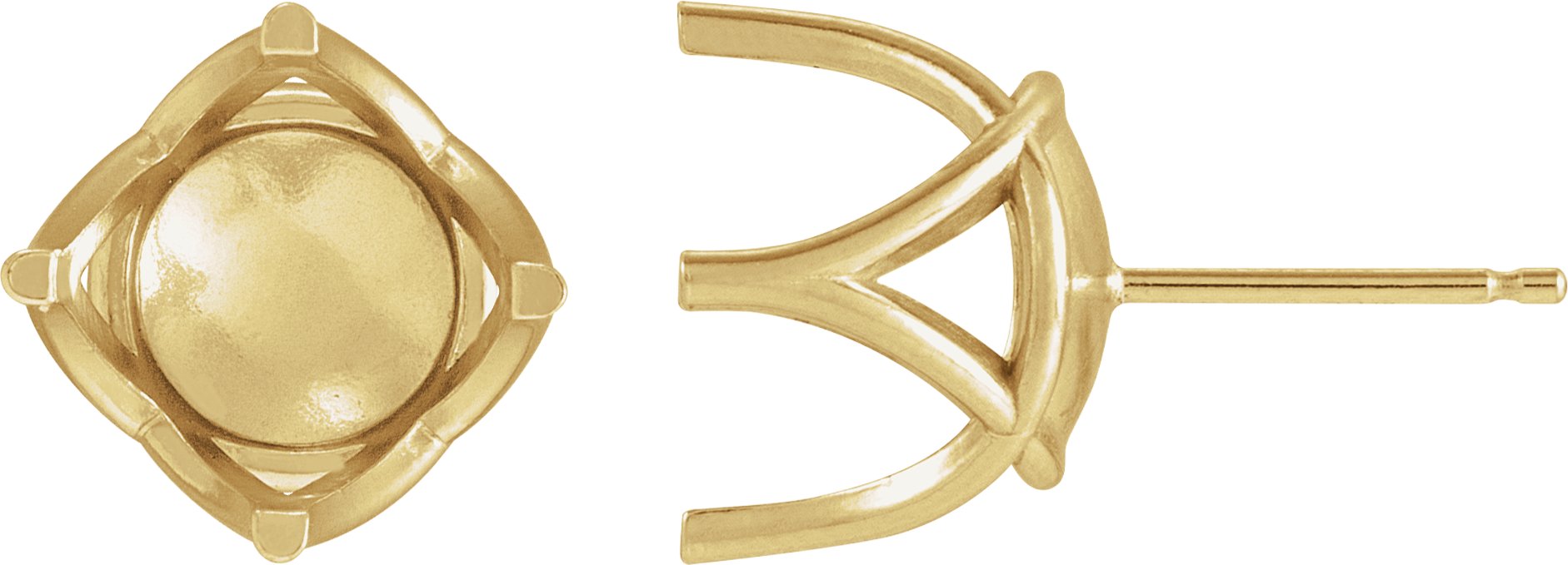 Round 4-Prong Stud Earrings