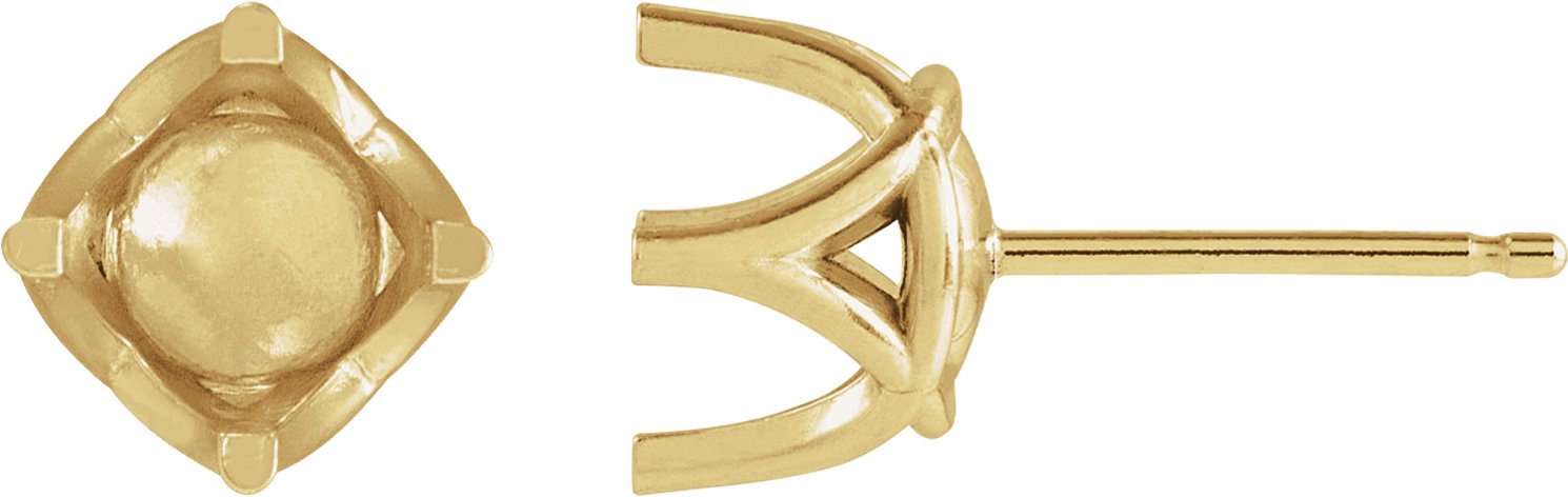 Round 4-Prong Stud Earrings
