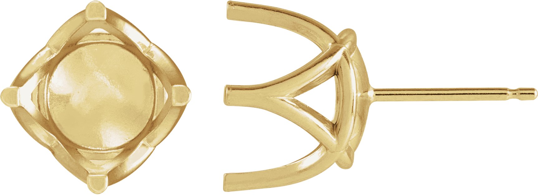 Round 4-Prong Stud Earrings
