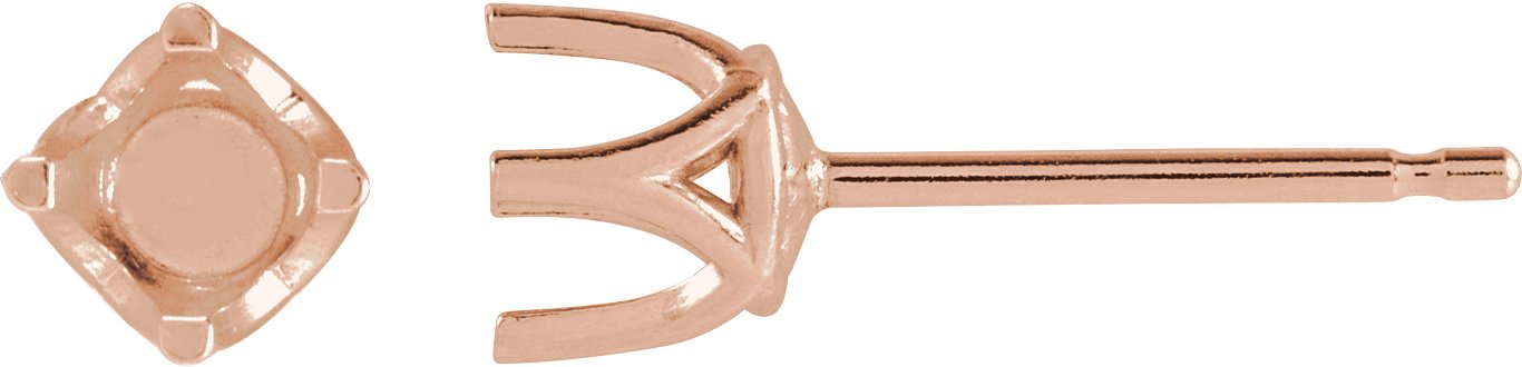 Round 4-Prong Stud Earrings