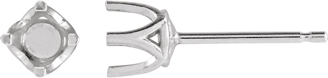 Round 4-Prong Stud Earrings