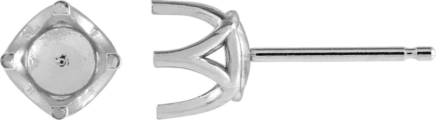 Round 4-Prong Stud Earrings