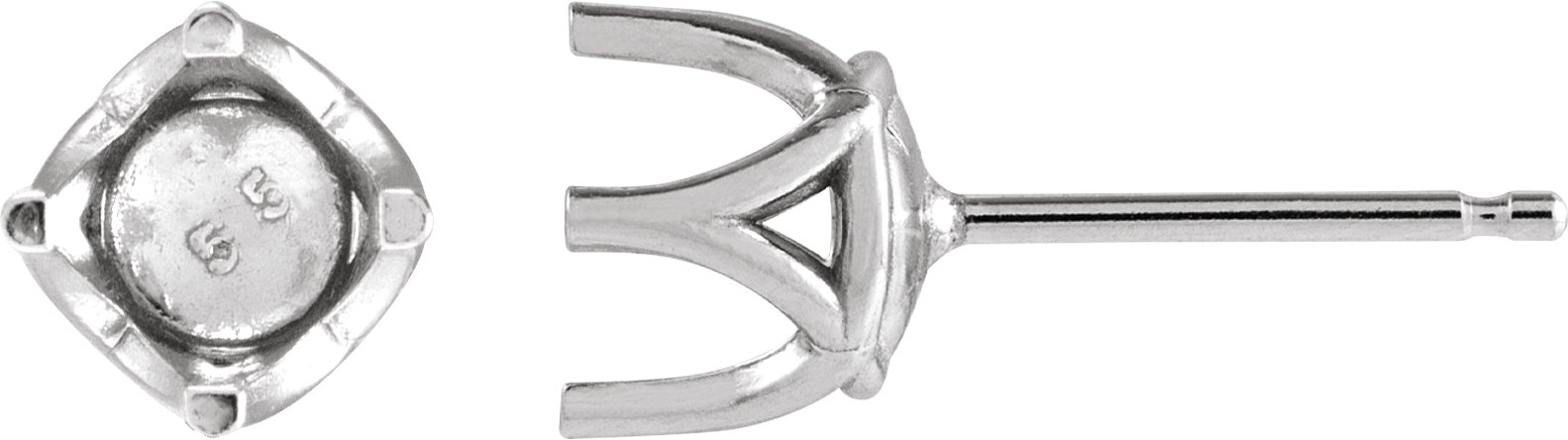 Round 4-Prong Stud Earrings