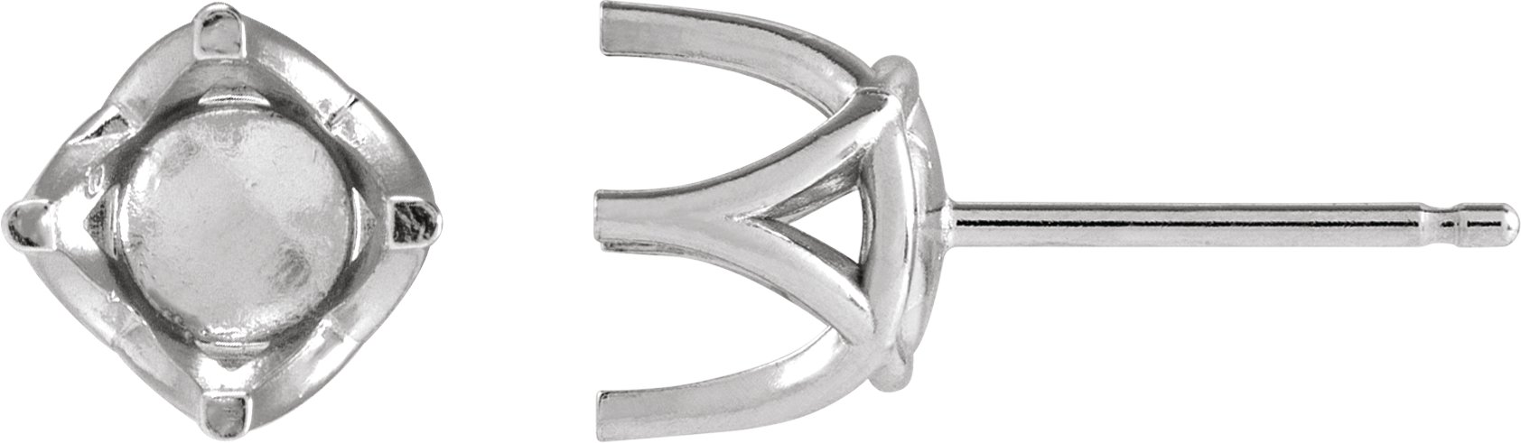 Round 4-Prong Stud Earrings