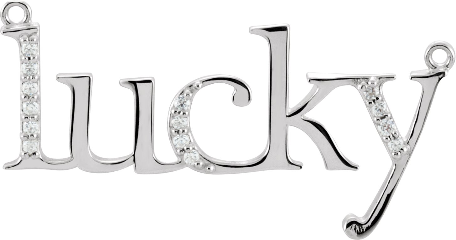 "Lucky" Phrase Necklace or Center