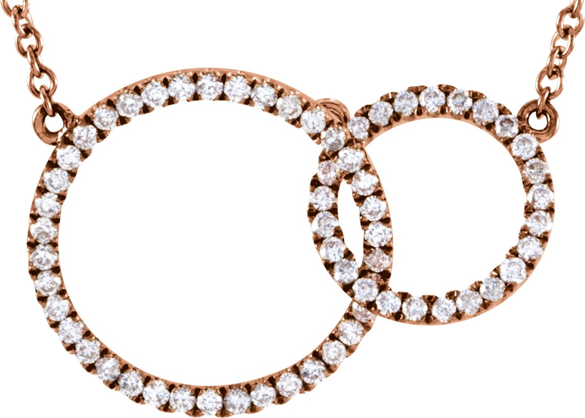 14K Rose Gold 1/3 CTW Natural Diamond Circle 18