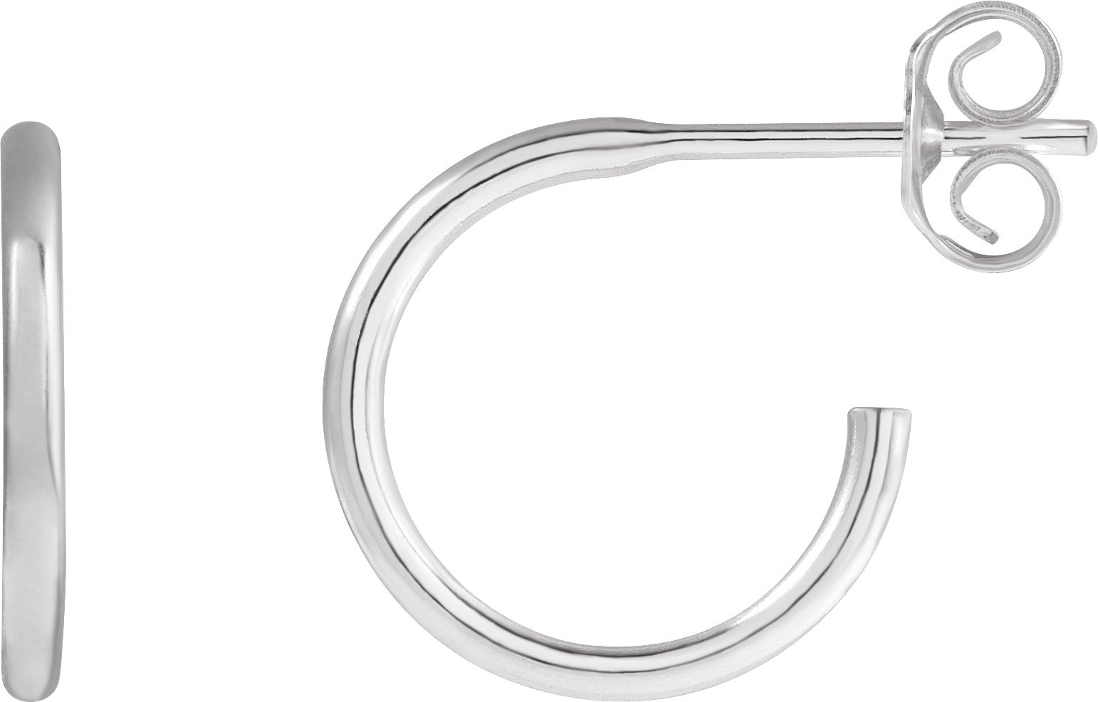 Sterling Silver 12 mm Hoop Earrings