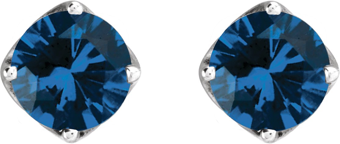 Alternative view of Round 4-Prong Stud Earrings