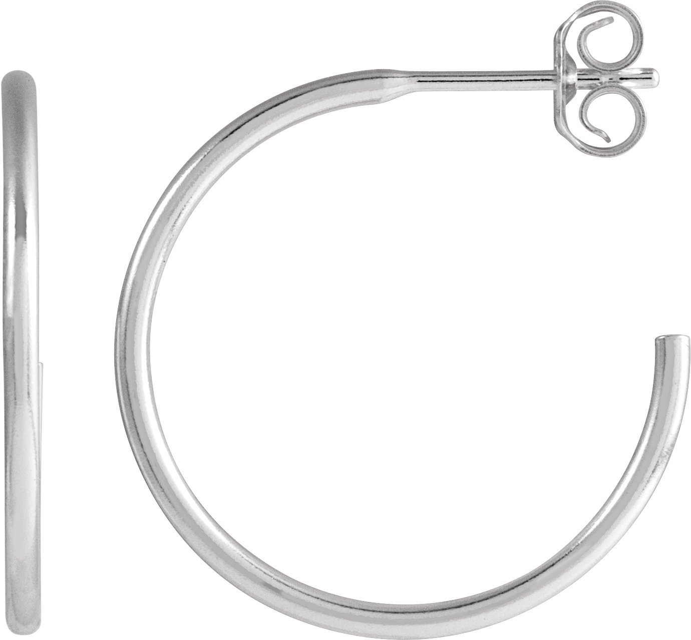 Sterling Silver 20 mm Hoop Earrings