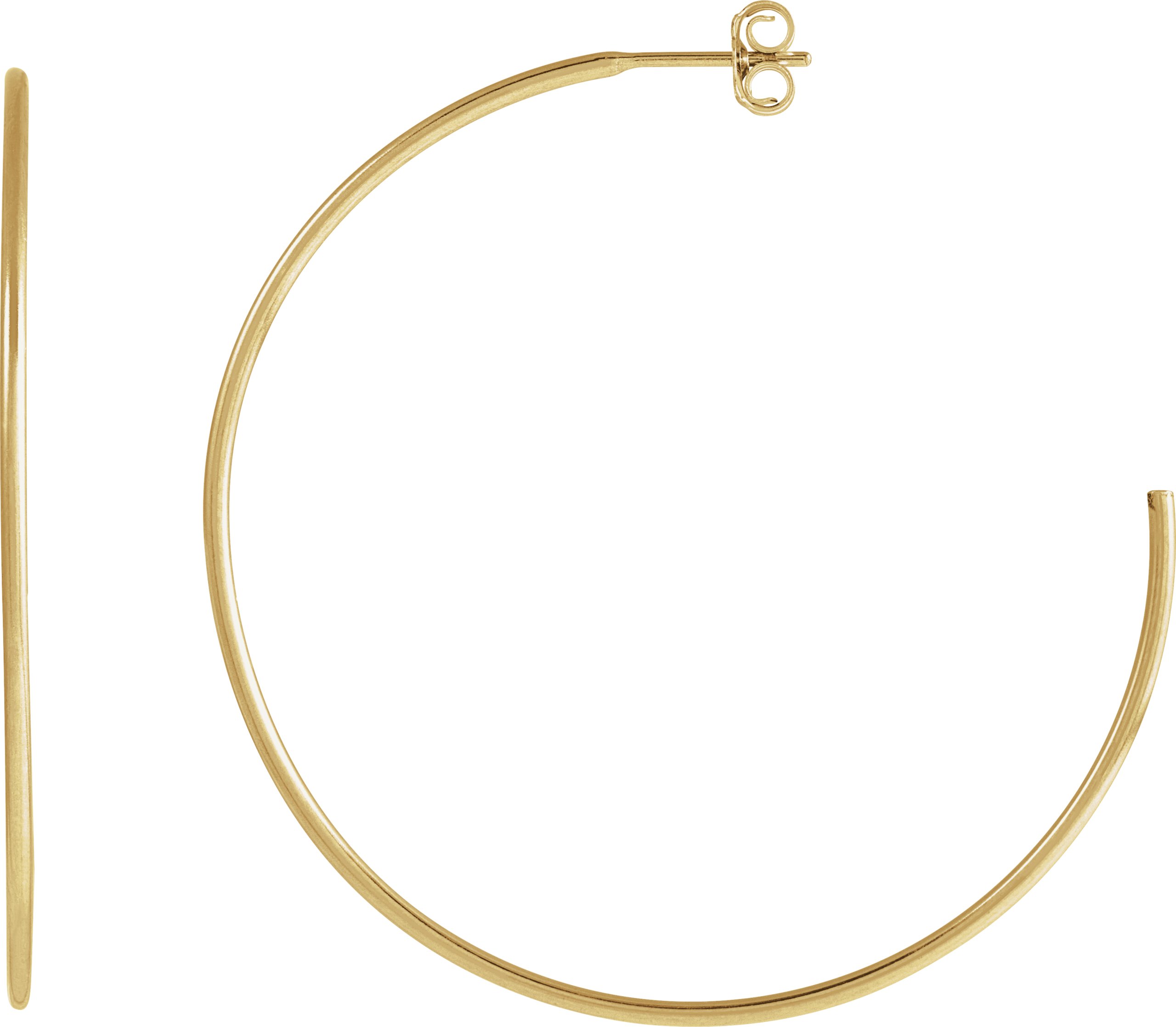14K Yellow Gold-Filled 45 mm Hoop Earrings